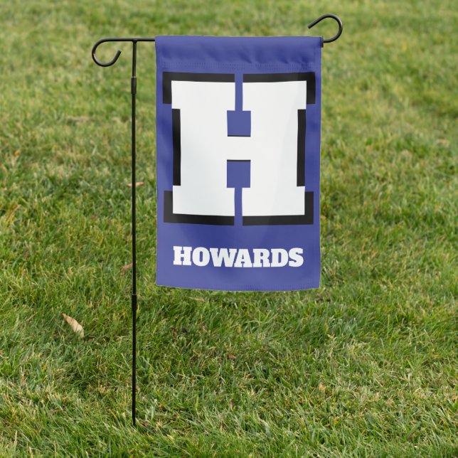 Personalized Blue Monogrammed Garden Flag (In SItu)