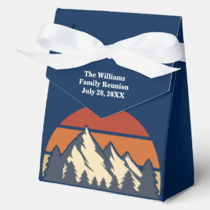 Personalized Blue Mountain Sunset Party Favor Boxes