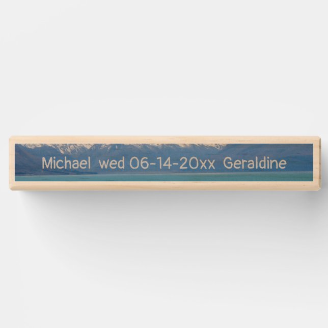 Personalized Blue Mountains Lake Topple Tower (Front)