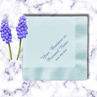 personalized blue napkins