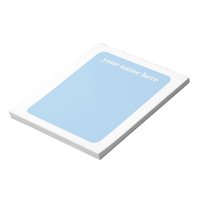 Personalized Blue Notepad  (Rotated)