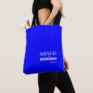 Personalized Blue NOUVEAU MINIMO Tote Bag