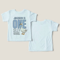 Personalized Blue One Silly Goose First Birthday