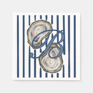 Personalized Blue Oyster Shells Napkins