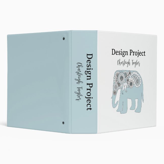 Personalized Blue Paisley Elephant