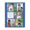 Personalized Blue Photo Collage Blanket