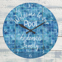 Personalized Blue Pool Water Welcome to our Pool