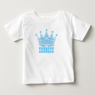Personalized Blue Prince Crown Baby Boy Gift T-Shirt