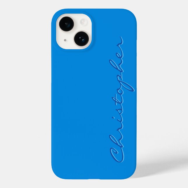 Personalized blue Radial Texture 15 Case-Mate iPhone Case (Back)