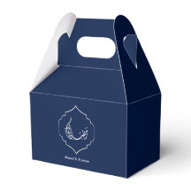 Personalized Blue Ramadan Kareem Favor Box Custom 