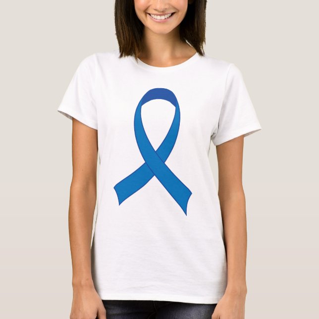 Personalized Blue Ribbon Awareness T-Shirt (Front)