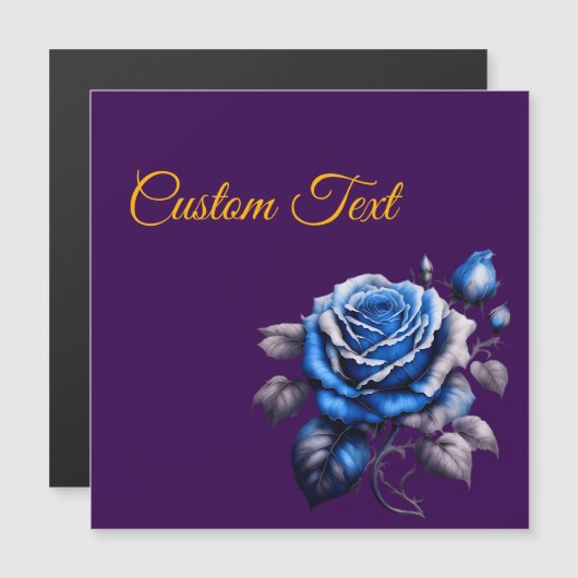 Personalized Blue Rose Love Timeless Floral Gift (Front/Back)