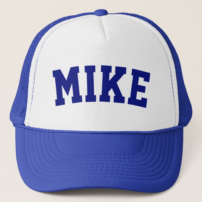 Personalized Blue Short Name Trucker Hat (Front)