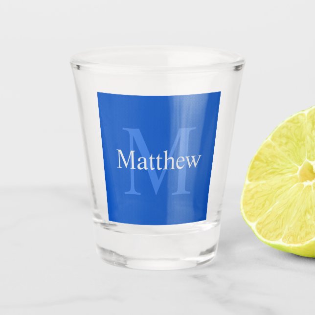 Personalized Blue Shot Glass (Front)