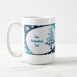 Personalized Blue Snowflake Mug at Zazzle