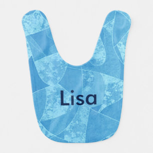 Personalized Blue Stain Glass Baby Bib