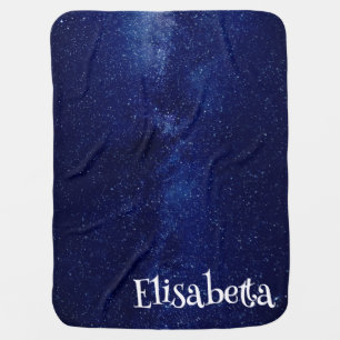 PERSONALIZED BLUE STARRY NIGHT SKY BLANKET