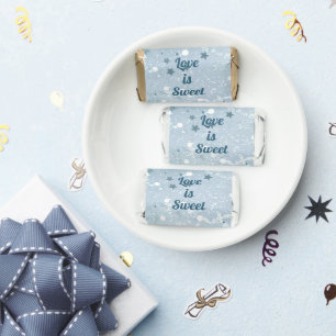 Personalized Blue Stars Wedding Hershey Bar Favors