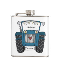 Personalized Blue Tractor Country Wedding Gift