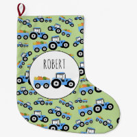 Personalized Blue Tractor Truck Farm Produce