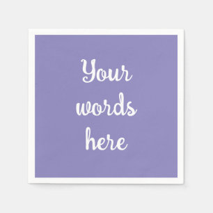 Personalized Blue Violet Paper Napkins