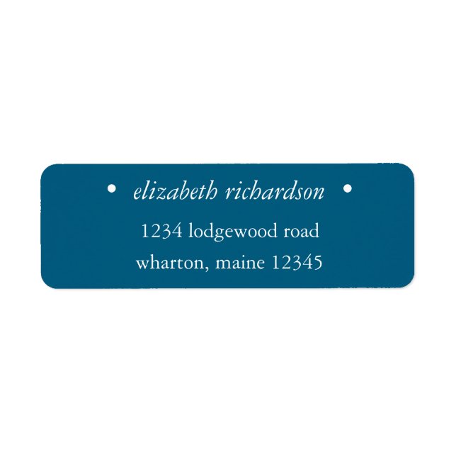 Personalized Blue & White Label (Front)