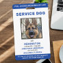 Personalized Blue White Service Dog Photo ID Badge