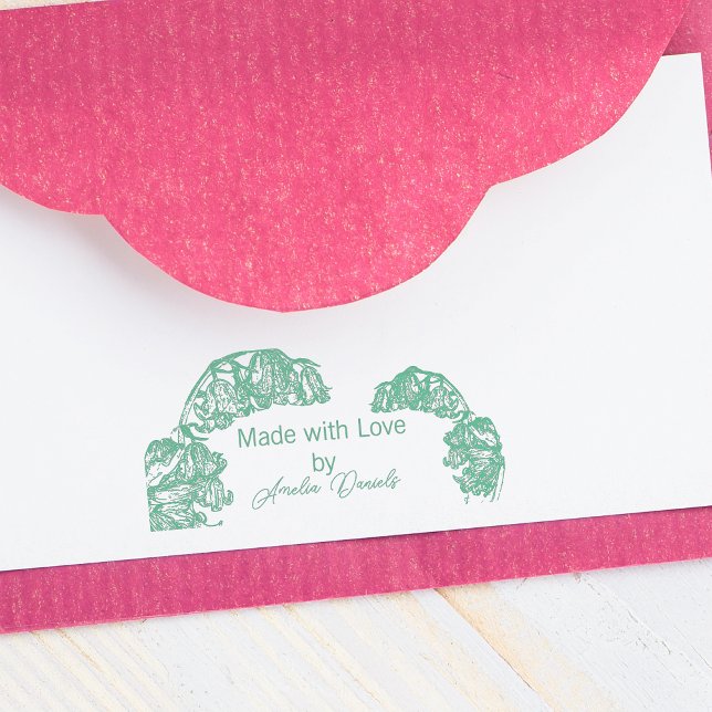 Personalized Bluebell Made with Love Rubber Stamp (Creator Uploaded)