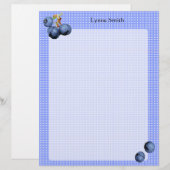 Personalized Blueberries Letterhead (Front/Back)