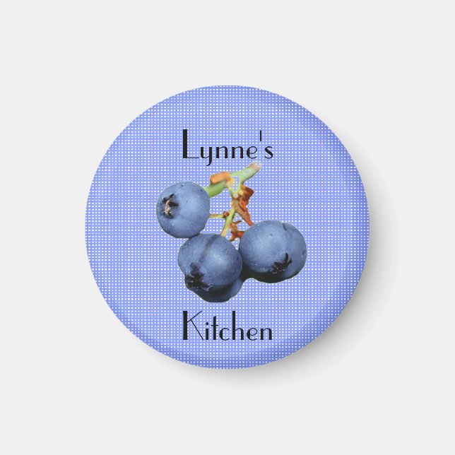 Personalized Blueberry Magnet (Front)