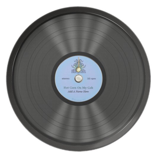 Personalized Bluegrass Vinyl Record Plate (Front)