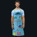 Personalized BlueHanukkah Apron<br><div class="desc">Personalized Blue Hanukkah Apron.
All text can be edited.</div>