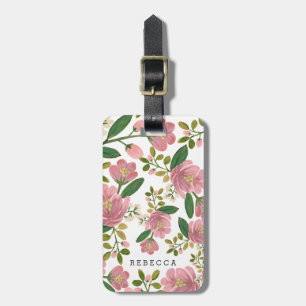 Personalized Blush Bouquet Luggage Tag