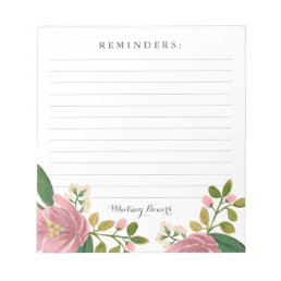 Personalized | Blush Bouquet Notepad