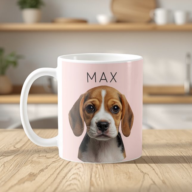 Personalized Blush Pink Dog Photo Mug (Creator Uploaded)