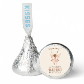 Personalized Blush Pink Fairy First 1st Birthday Hershey®'s Kisses®
