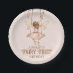 Personalized Blush Pink Fairy First 1st Birthday Paper Plates<br><div class="desc">Celebrate your little fairy's first birthday with the Personalized Blush Pink Fairy First 1st Birthday Paper Plates. Designed with soft pastel hues, whimsical fairy motifs, and delicate floral accents, these plates are perfect for a fairy garden-themed or enchanted forest celebration. Personalize the design with your child's name to create a...</div>