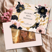 Personalized Blush Pink Floral Birthday Guest Book
