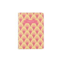 Personalized Blush Pink Geometric Monogram Passport Holder