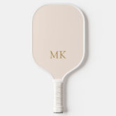 Aesthetic Country Club Pink Stripes Monogram Cute Pickleball Paddle