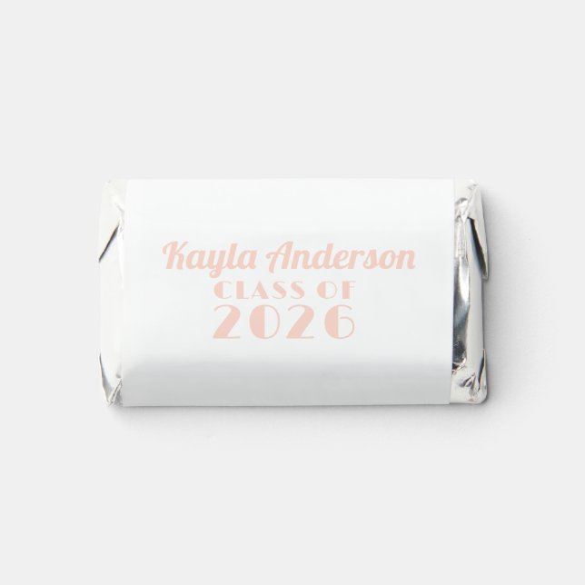 Personalized Blush Pink Graduation Party Favors (Front)