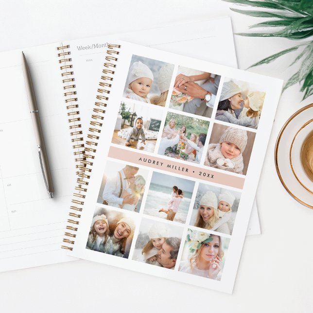 Personalized Blush Pink Photo Collage Planner (Creator Uploaded)