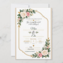 Personalized Blush Pink Rose Gold Arch Wedding