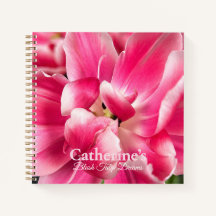 Personalized Blush Tulip Dreams Floral Journal