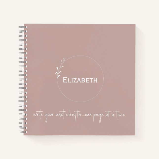 Personalized Blush "Write Your Next Chapter" Notebook (Front)