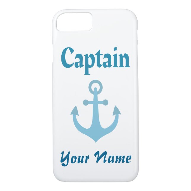 Personalized Boat Captain Anchor Case-Mate iPhone Case (Back)
