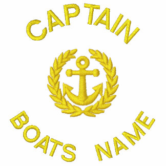 Personalized boat captain monogram and anchor embroidered hoodies