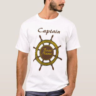 Personalized Boat Captain Name Anchor T-Shirt
