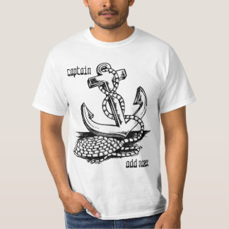 Personalized boat captain name anchor t shirts