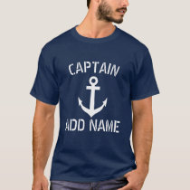 Personalized boat captain name navy anchor shirts Personalized boat captain name navy anchor shirts